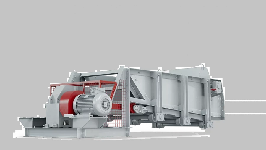 Swinging plate feeder