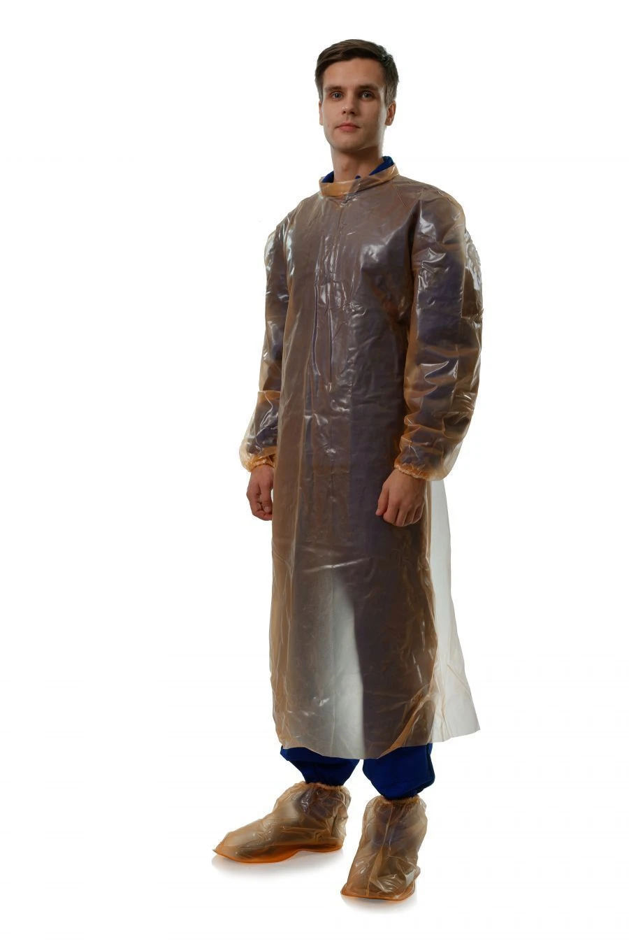 Special additional plastic clothing for protection against radioactive substances: Half-coat