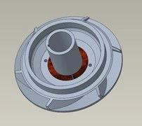 Working wheel, floating, D2400N, 0.68 inch shaft, Niresist / IMPELLER: FL, D2400N, .68, NI-RST part number 102892605