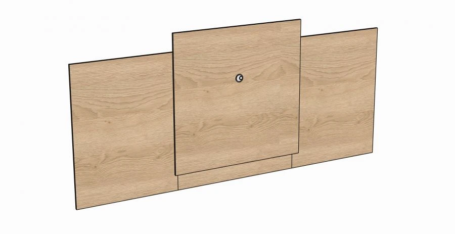 Hinged TV panel 3100x1350x88