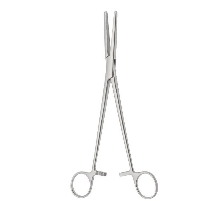 TZ-01-287-22 Gynaecological hemostatic clamp, serrated, straight #3, 220 mm