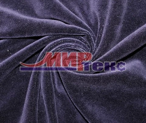 Synthetic knitted fabric (B-80%, PE-20%) smoothly dyed, plush, one-sided cut one-sided looped fleece on the backing of coulir r