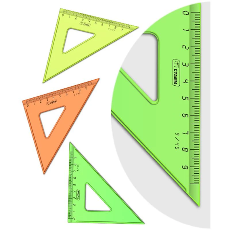 Triangle 45°, 9 cm "NEON Crystal", assorted