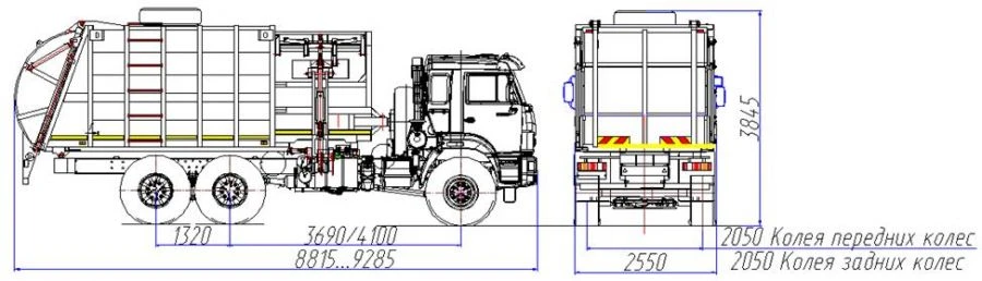Side-loading rubbish truck model MK-4553-19