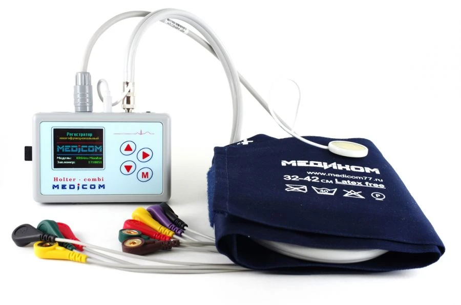 Complex of daily ECG and BP monitoring "Medikom-kombi" according to TU 9442-001-86580521-2014, with recorder KR-04 without possi