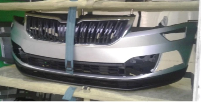 Front bumper painted Skoda Kodiaq PA, art. 565 807 221 H XXX, 565 807 221 K XXX, 565 807 221 J XXX, 565 807 221 L XXX, 56
