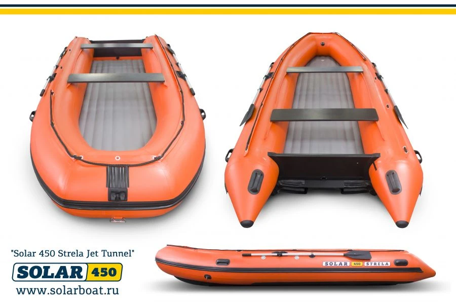 Motor inflatable boat SOLAR-450 Strela Jet tunnel