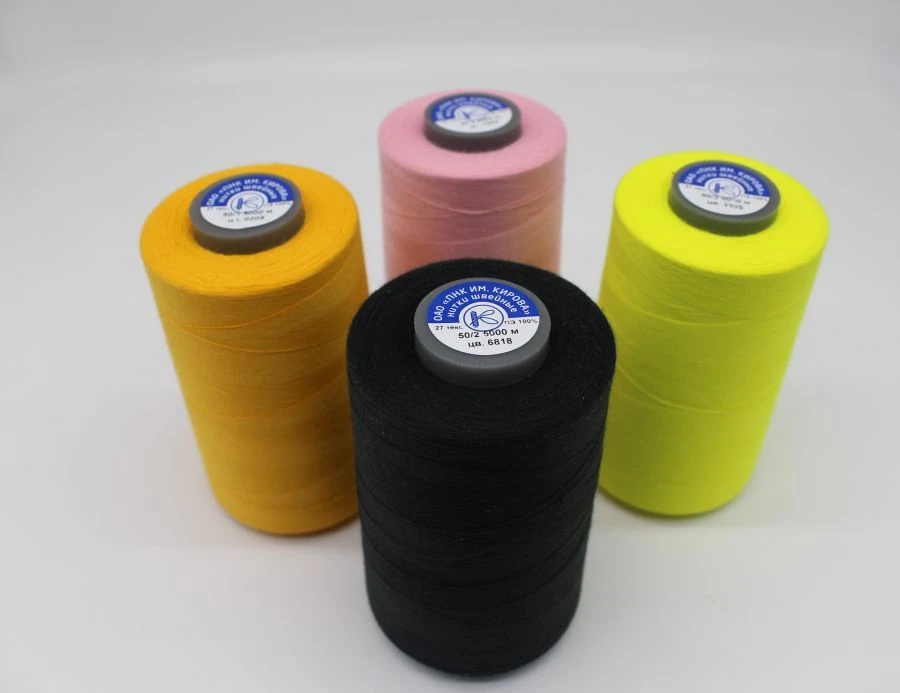 Polyester staple polyester sewing thread 50/2