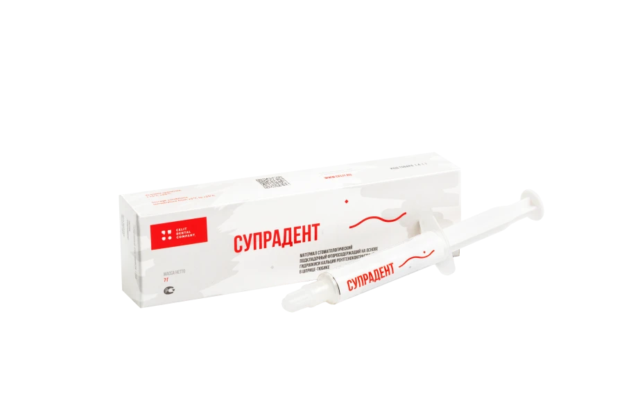 SUPRADENT material dental lining material fluoride fluoride based on calcium hydroxide, paste 7 g