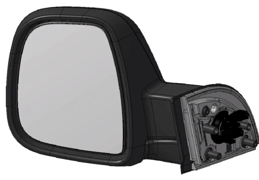 Left mirror with electric folding electrically driven heated mirror with primed lining 1679996281