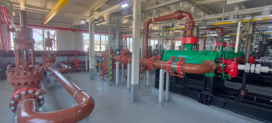 Pumping station for oil pumping
