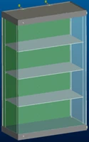 Vertical display cabinet type EO
