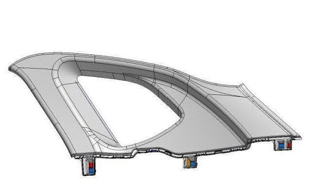 Right rear tailgate panel trim vp n2/3 complete