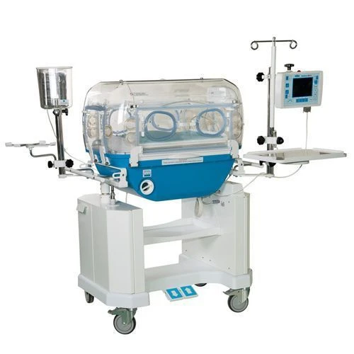 Neonatal intensive care incubator with microprocessor controlled monitoring of temperature and acid concentration parameters