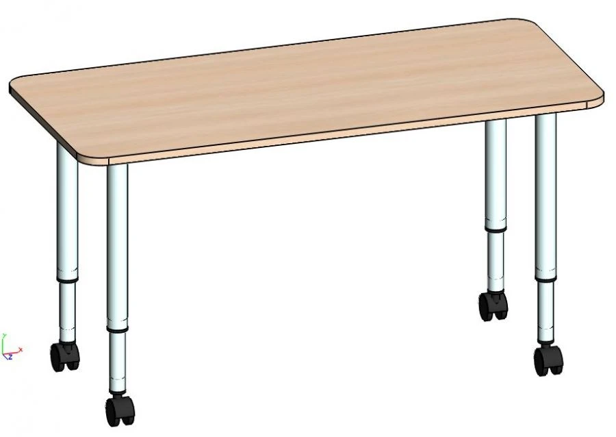 Children's rectangular adjustable table on a metal frame, Art. SSTOD-03