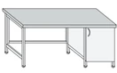 Metal lab technician's table with door SL-6(m)