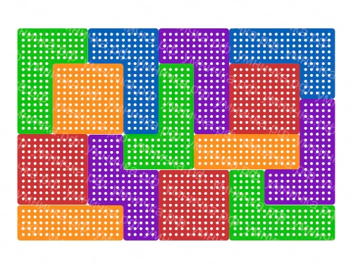 Wall panels "Tetris" 14 pieces (classic) PNT-014