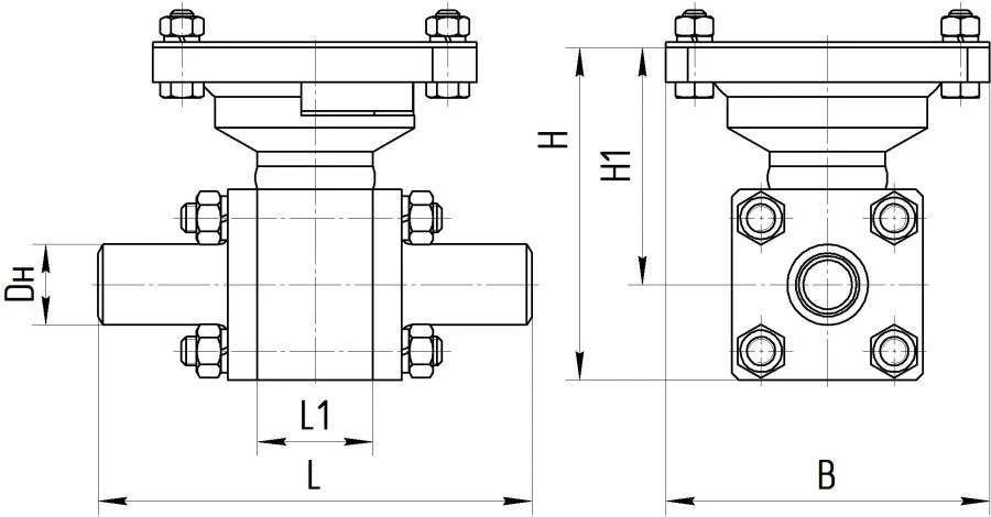 Ball shut-off valve ATEK.491811.117