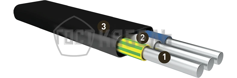Power cables with plastic insulation for voltage up to 1 kV AVVG-Png(A)
