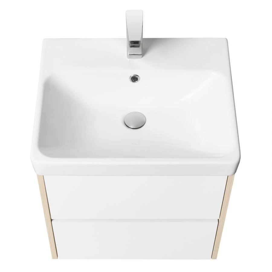 Cabinet under sink Aquaton Scandi 55 white, oak verona 1A251701SDB201.A251.7.01S.DB2.0