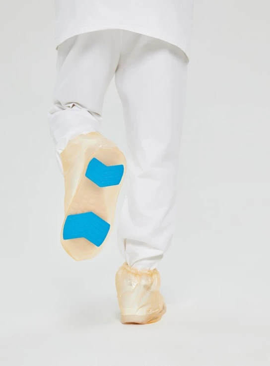 Personal protective equipment for feet made of polyvinylchloride film material: special additional decontaminated footwear