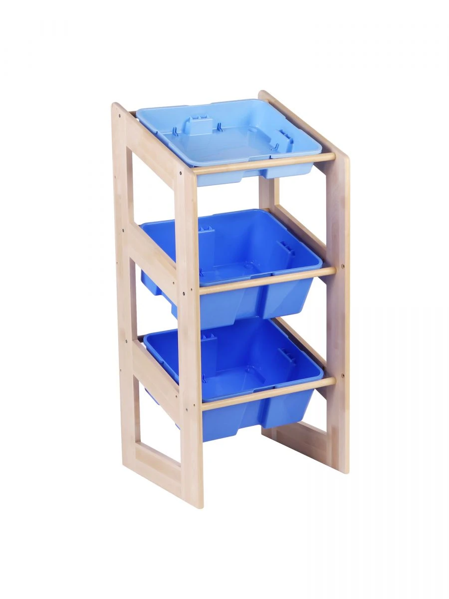 Slanting shelf rack 1080x3 containers / blue / Igroteca storage system