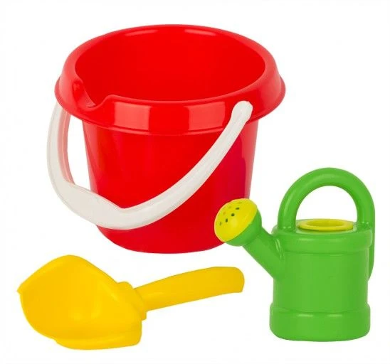 Sand set in a net "Pouncy" (scoop, watering can 0,2l, bucket 0,85l)