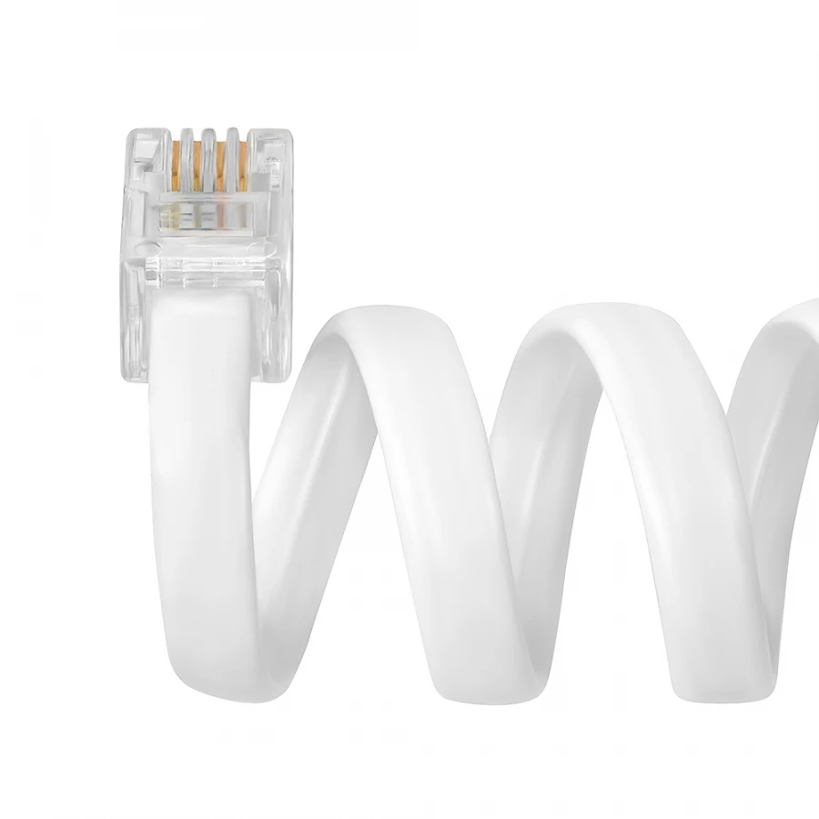 Handset cable, model GCR-TPC4P4, twisted.
