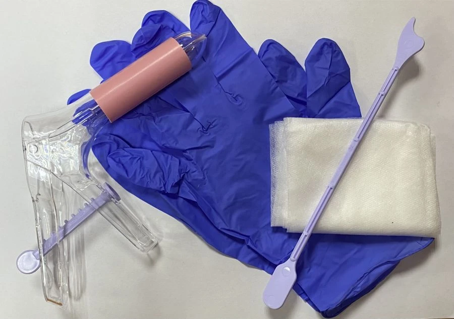 Set of gynaecological articles for cervical and vaginal sampling disposable sterile sterile "Femina®" with mirror L and sph.