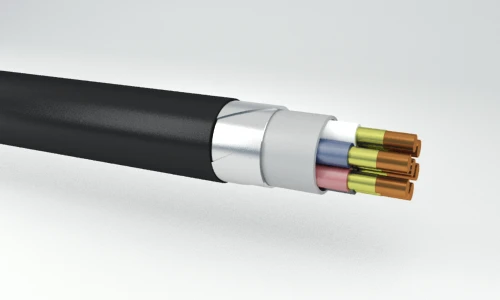 Power cables with insulation made of ethylene propylene rubber, halogen-free, flame-retardant, cold-resistant, voltage up to 20