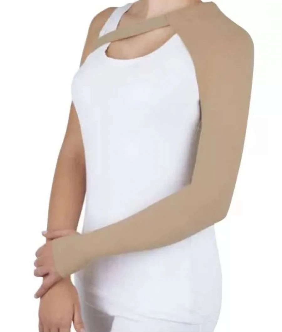 Upper limb orthopaedic bandages to improve lymphovenous outflow, including after breast amputation