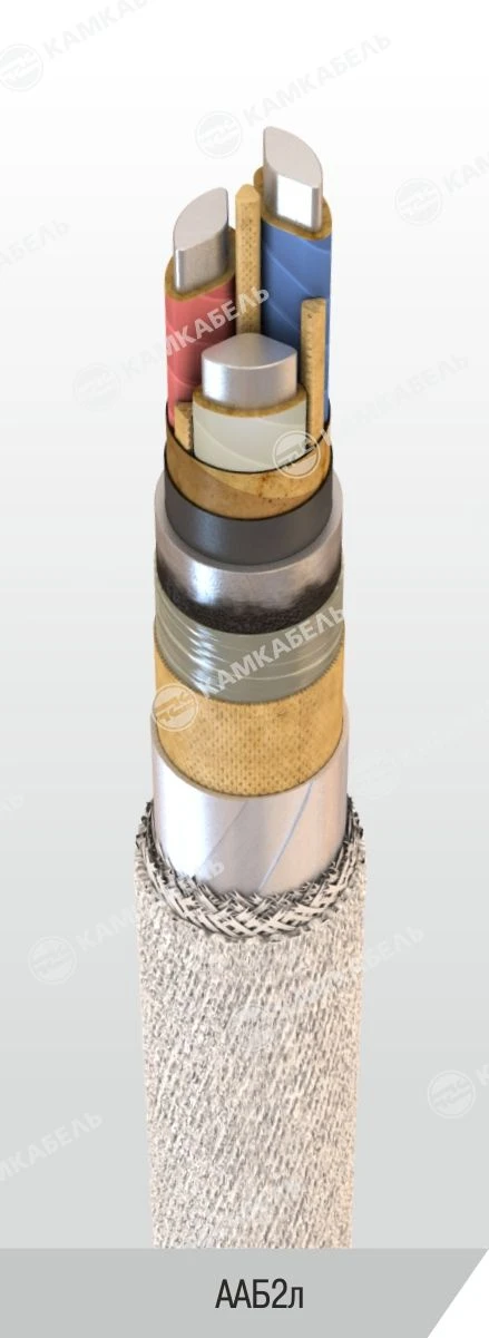 Power cable with aluminium conductors with paper insulation impregnated with viscous or non-flowing composition for voltage 6, 1