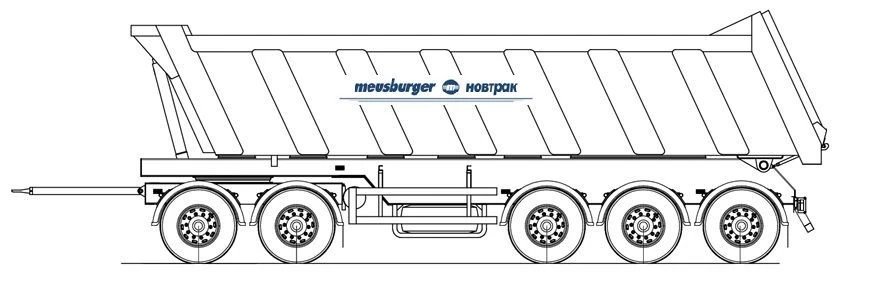 Five-axle tipping trailer AK-590