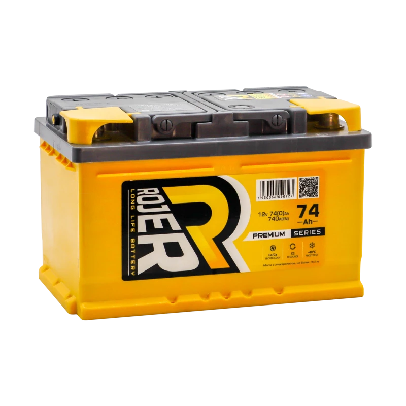 Lead accumulator for starting piston engines 6ST-74VL "ROJER Premium series"