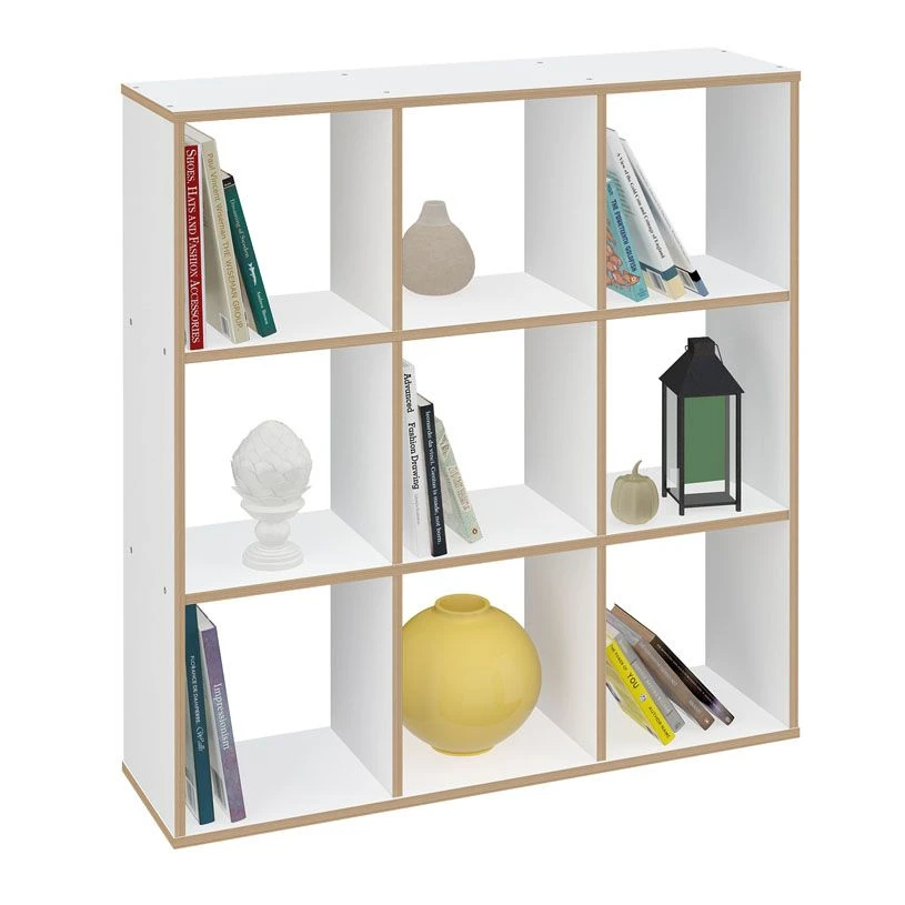 Polini Home Smart Cube 9-piece shelving unit, white, plywood effect, article number 0002104.9