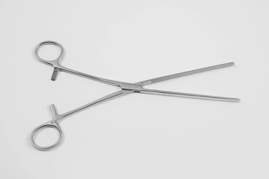 VZ-Z-40-1, Intestinal elastic clamp for adults, straight, 240 mm