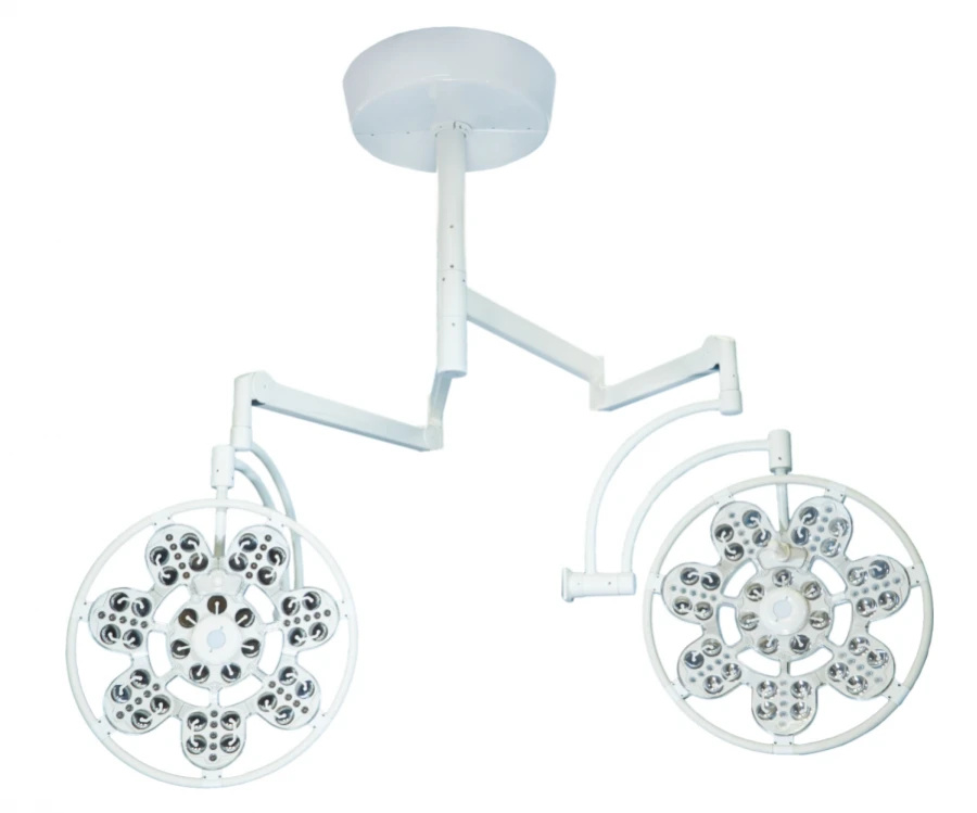 Surgical ceiling luminaire with emergency power supply adjustable two-block "EMALED 500/500"