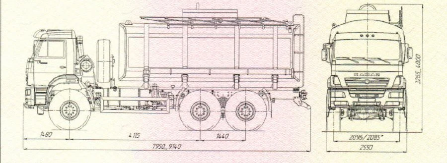 Tank truck UST 5453K7 and modifications: 5453?7-01
