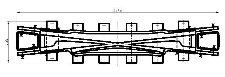 Cross member of P65 type of mark 2/9 (project MSZ.8368.01.000/-01)