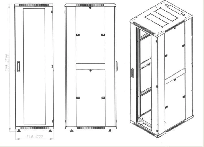Telecommunication server cabinets DT Standart TLSR 12-50U