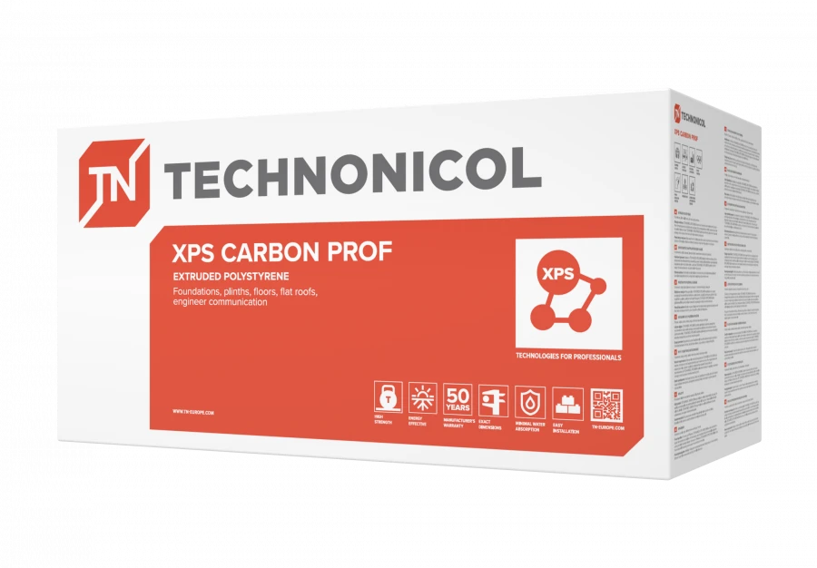 Extruded polystyrene foam extrusion boards TECHNICOL CARBON PROF 300