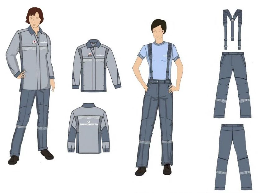 Women's sets for ITR (jacket-shirt, trousers) special for employees of the organisations of the Transneft system for protection