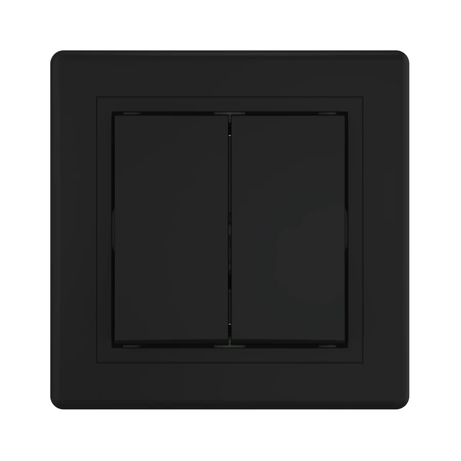 CADUCEUS ALING PRESTIGE 10AX, 250V~, black (soft touch) flush-mounted two-way switch, article no. 606.?1?1?1
