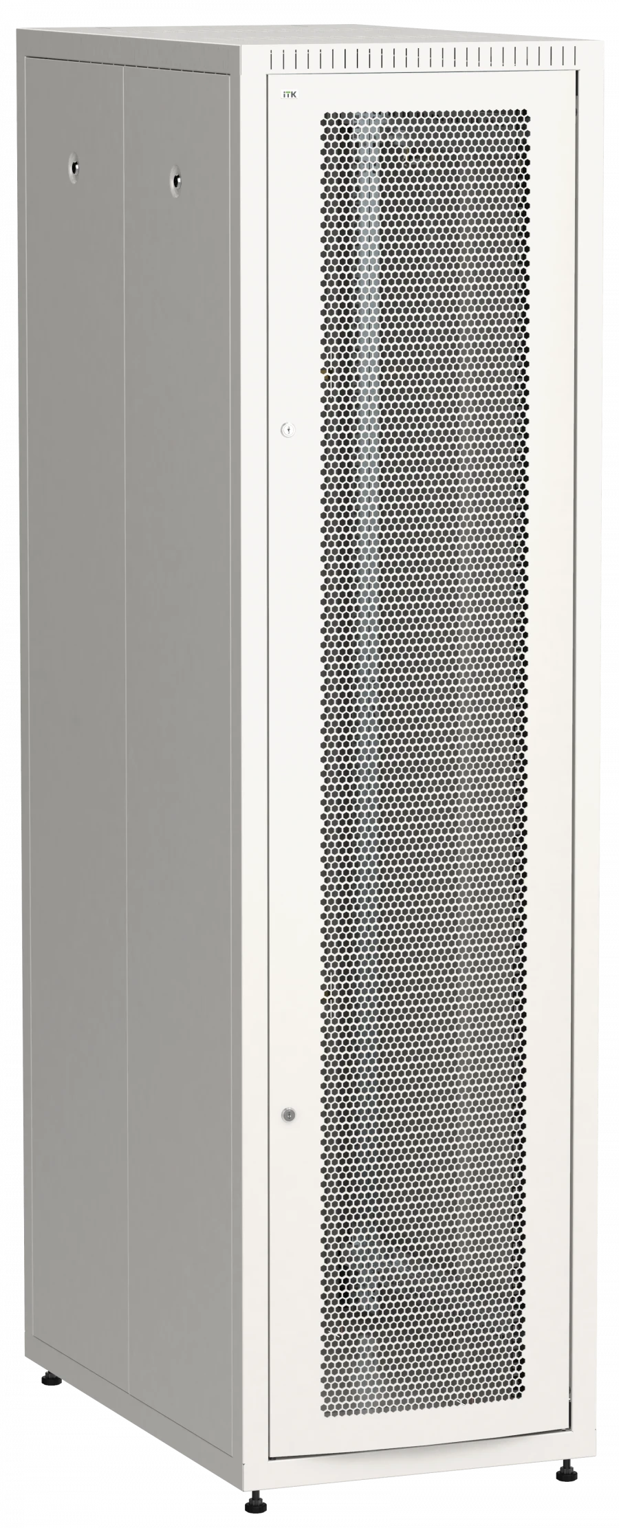 LE35-42U61-PM ITK Cabinet LINEA E 42U 600x1000mm doors 2pc glass and metal grey