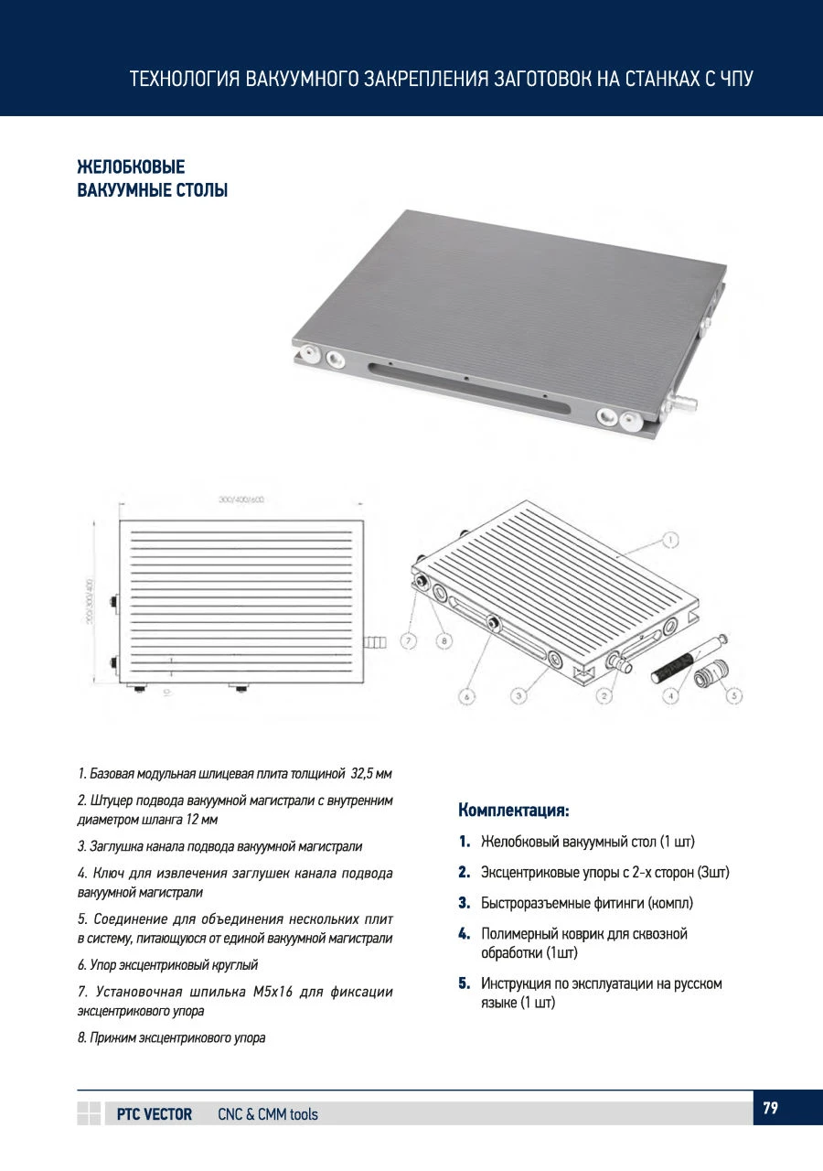 VRZ Vacuum flute (slotted) table