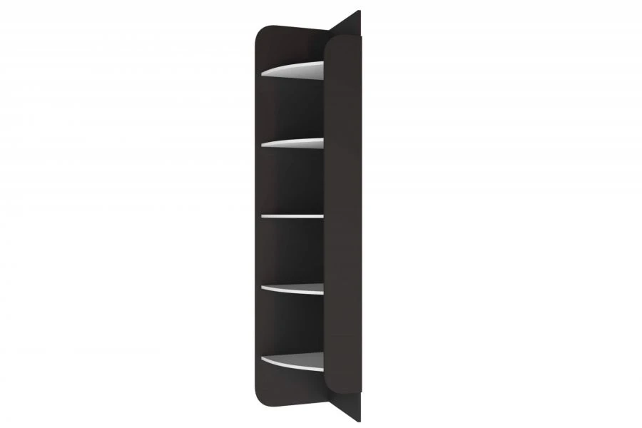 Art Nouveau type 1 LD.520080.000 Shelving unit-end cabinet (White/Black )