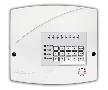 Fire alarm control panel PPKOP 011-8-1-1-011-1K Pritok-A-4(8) (built-in keyboard)