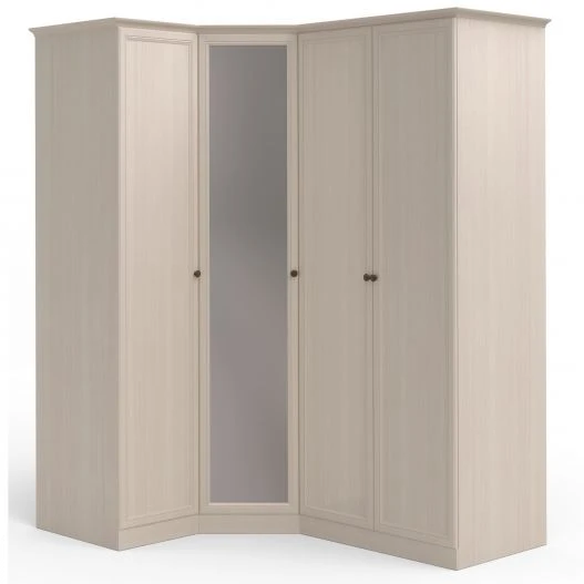 "Camilla" FU5-01.T8L, Corner cupboard (1door + corner with mirror +2 doors) from the set of modular furniture "Camilla".