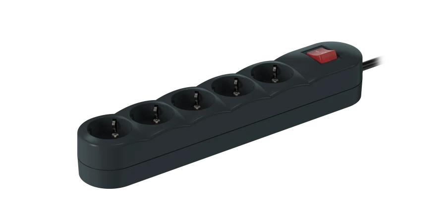 CADUCEUS ALING Connecting products Extension cord 5x16A with switch 3,6kW, 250V~, 3x1,5mm2, 10m, anthracite, art. 44506.?