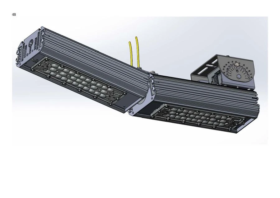 LED luminaire "Industrial Design MTM IoT" series CUBIC 120 Two modules Connection from the ends - 15 degrees Mounting CUB